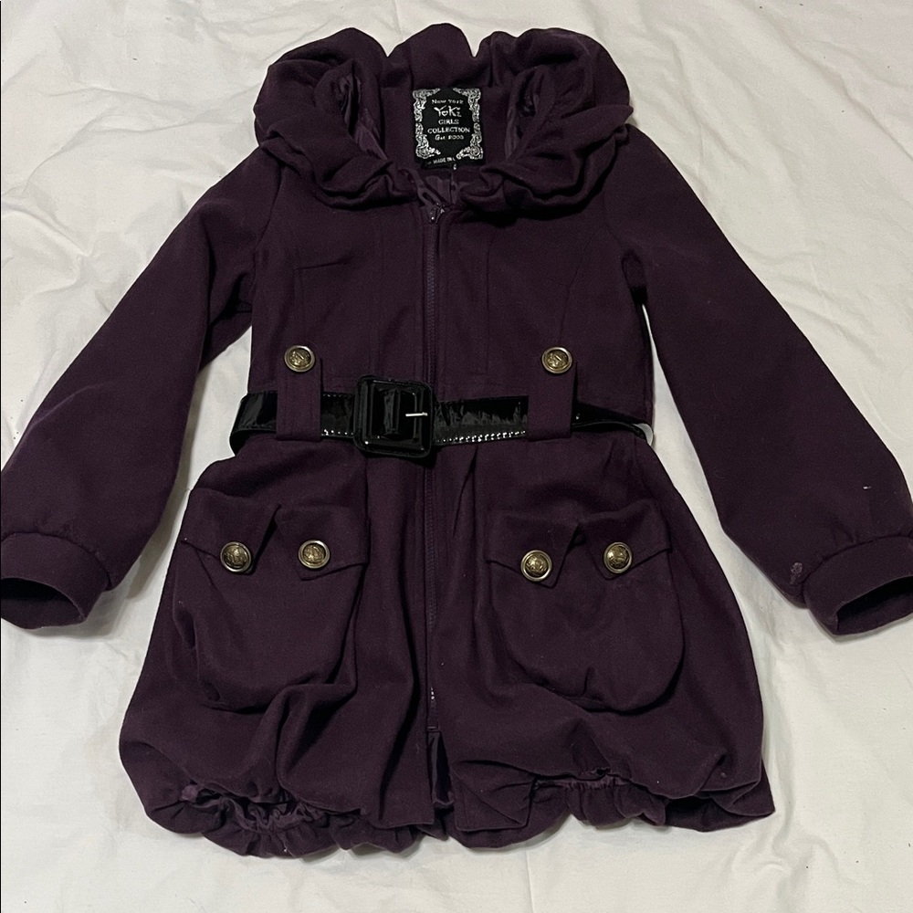 NY Collection Deep Purple Kids Puffer Jacket